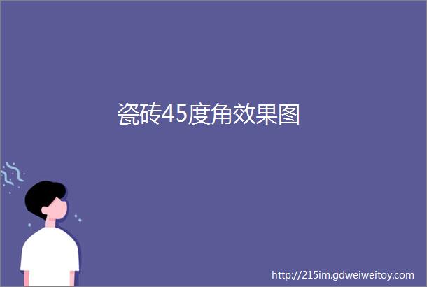 瓷砖45度角效果图